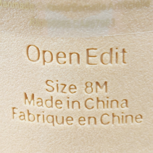 NEW Open Edit Saydee Blue Block Heel Slip On Square Toe Sandals F330 - Picture 11 of 14